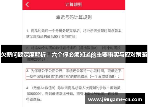 欠薪问题深度解析：六个你必须知道的重要事实与应对策略
